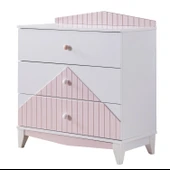 Şifonyer, Fethiye 3 Çekmeceli Şifonyer - Pembe - 3