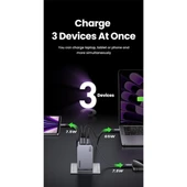 Ugreen Nexode Pro 25874 2xUSB-C+USB-A QC/PD 100W GaN Hızlı Şarj Kablosu ve Adaptörü - 5