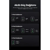 Ugreen Nexode Pro 25871 2xUSB-C+USB-A QC/PD 65W GaN Hızlı Şarj Kablosu ve Adaptörü - 5