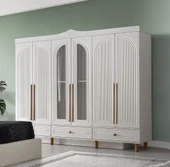 İZMİR MDF 6 KAPILI DOLAP - 1