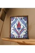 20 X 25 Cm Çini Mia-309 Ahşap Fırınlanmış Kuru Kayın Çinili Sunum Tepsi - 8
