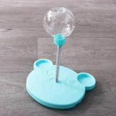 Monozone Eğlenceli Kedi Ödül Maması Dağıtıcı Oyuncak Sevimli Ayı Şeklinde Sızdıran Yemek Çemberi Topları Zihinsel Zenginleştirme İçin Oyuncak Catnipli Kedi Nanesi Topu (Mavi) - 3