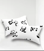 Upstyle 2li Yastık Kılıfı Panda Beyaz - 2