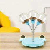 Monozone Eğlenceli Kedi Ödül Maması Dağıtıcı Oyuncak Sevimli Ayı Şeklinde Sızdıran Yemek Çemberi Topları Zihinsel Zenginleştirme İçin Oyuncak Catnipli Kedi Nanesi Topu (Mavi) - 5