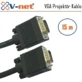 V-net  VGA 15m Video Projektör kablosu, Gold Plated - 1