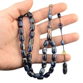 Sistem Püsküllü 12x8 mm Halka İmameli Usta İmzalı Sıkma Kehribar Tesbih thumbnail 1