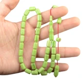 Sistem Püsküllü 11x7 mm İmzalı Sıkma Kehribar Tesbih thumbnail 1