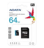 ADATA AUSDX64GUICL10A1-RA1 PREMIER 64GB 100MB/s CLASS10 A1 ADAPTÖRLÜ MICROSDHC HAFIZA KARTI - 1