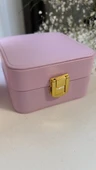 Takı kutusu pembe renk seyahat boy - 1