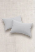 Upstyle 2li Yastık Kılıfı Solid Gri - 3