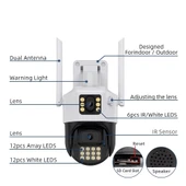 Ventus ICSee ViVa223 6MP Dual Lens 360° Görüş Hareketli  Waterproof Gece Görüş Sesli Görüşme Akıllı Kamera Çakarlı - 9