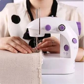 Pratik Taşınabilir Elektrikli veya Pilli Seyahat Tipi Hız Ayarlı Kademeli Dikiş Makinesi - 2