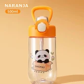 Shotay Çocuk Su Matarası Tritan Panda 500Ml Turuncu - 7