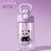 Shotay Çocuk Su Matarası Tritan Panda 500Ml Mor - 8