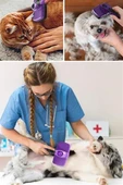 Otomatik Temizlenebilen Tuşlu Pratik Kedi Köpek Tüy Toplama Fırçası - 10