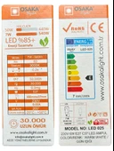 (3 Adet) Osaka 7W (50W) 3000K (Sarı) E27 Duylu (Kalın Duy) Mum Led Ampul - 4