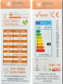 (4 Adet) Osaka 7W (50W) 6500K (Beyaz Işık) E27 Duylu (Kalın Duy) Mum Led Ampul - 4