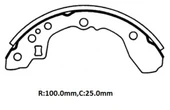 KIA RIO- I- 01/02; ARKA FREN PABUCU (100X25) (DAIWA) - 2