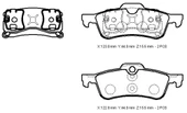 MINI COOPER- 02/05; ARKA FREN BALATASI (KABLOSUZ)(DİSK) (123X43,6X15,5/122,8X43,5X15,5) (BRAMAX) - 4