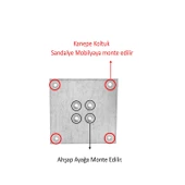 Metal Çinko Masa Bağlantı Sacı Düz 8 x 8 cm Mobilya Yemek Masası Ayak Bağlama Saçı Aparat 4 Adet - 2