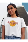 playbackmoda Crop-top Hard Rock Kafe Baskılı Yarım Tişört thumbnail 2