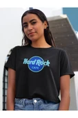 playbackmoda Crop-top Hard Rock Kafe Baskılı Yarım Tişört thumbnail 2