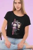 playbackmoda Akiki Tasarım, Nezuko Kamado, Anime - Manga, Siyah Crop (yarım Tişört) , S Beden thumbnail 2