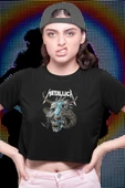 playbackmoda Crop-top Metallica Baskılı Yarım Tişört thumbnail 2