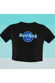playbackmoda Crop-top Hard Rock Kafe Baskılı Yarım Tişört thumbnail 1