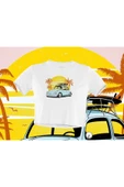 playbackmoda Crop-top Wolksvagen Beetle Baskılı Yarım Tişört thumbnail 2