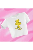 playbackmoda Crop-top Woodstock Baskılı Yarım Tişört thumbnail 1