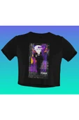 playbackmoda Akiki Tasarım, Gojo Saturo, Anime - Manga, Siyah Crop (yarım Tişört) , L Beden thumbnail 1