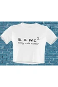 playbackmoda Akiki Tasarım, E=mc2 Energy=milk X Coffee2, Bilimsel Tasarım, Beyaz Crop (yarım Tişört) , L Beden thumbnail 1