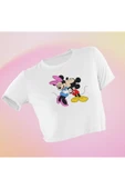 playbackmoda Crop-top Miki - Mini Mouse Baskılı Yarım Tişört thumbnail 1