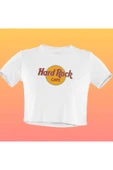 playbackmoda Crop-top Hard Rock Kafe Baskılı Yarım Tişört thumbnail 1