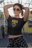 playbackmoda Crop-top Metallica Baskılı Yarım Tişört thumbnail 2