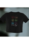 playbackmoda Crop-top Pink Floyd Baskılı Yarım Tişört thumbnail 1