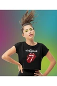 playbackmoda Crop-top Rollıng Stones Baskılı Yarım Tişört thumbnail 2