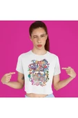 playbackmoda Crop-top Wolksvagen Peace T1 Baskılı Yarım Tişört thumbnail 1