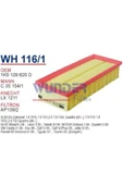 WUNDER WH116/1 HAVA FİLTRESİ - VOLKSWAGEN GOLF V 1.9-2.0 - CADDY - 1