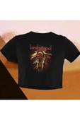playbackmoda Crop-top Lamb Of God Baskılı Yarım Tişört thumbnail 1
