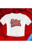 playbackmoda Crop-top Rollıng Stones Baskılı Yarım Tişört - 1