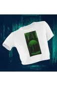 playbackmoda Crop-top Dizi Fim Matrix Baskılı Yarım Tişört thumbnail 1