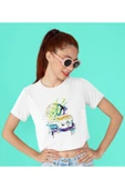 playbackmoda Crop-top Wolksvagen T1 Baskılı Yarım Tişört thumbnail 1