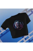 playbackmoda Crop-top Dizi Fim Harley Quinn Baskılı Yarım Tişört thumbnail 1