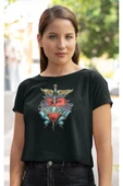 playbackmoda Crop-top Bon Jovi Baskılı Yarım Tişört thumbnail 2