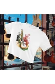playbackmoda Crop Top Renkli Gitar Baskılı Yarım Tişört thumbnail 1