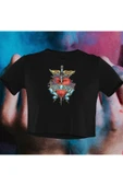 playbackmoda Crop-top Bon Jovi Baskılı Yarım Tişört thumbnail 1