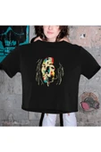 playbackmoda Crop-top Bob Marley Baskılı Yarım Tişört thumbnail 1