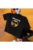 playbackmoda Crop-top Mega Death Baskılı Yarım Tişört thumbnail 1